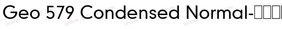 Geo 579 Condensed Normal字体转换